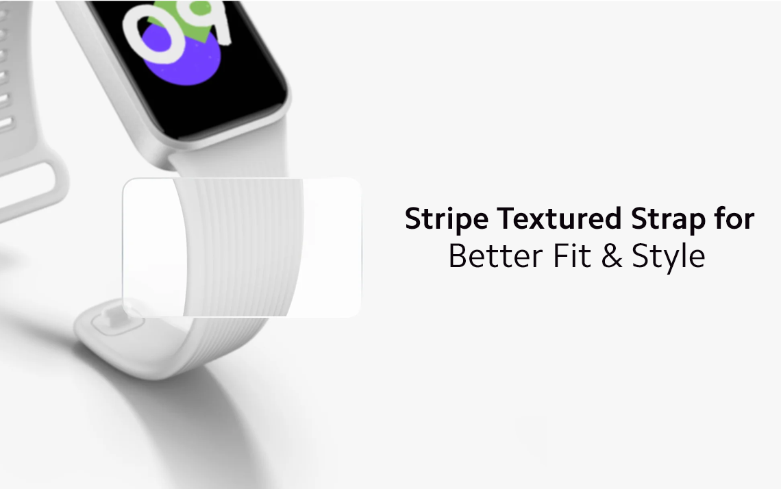 Stripe Textured Strap for Better Fit & Style